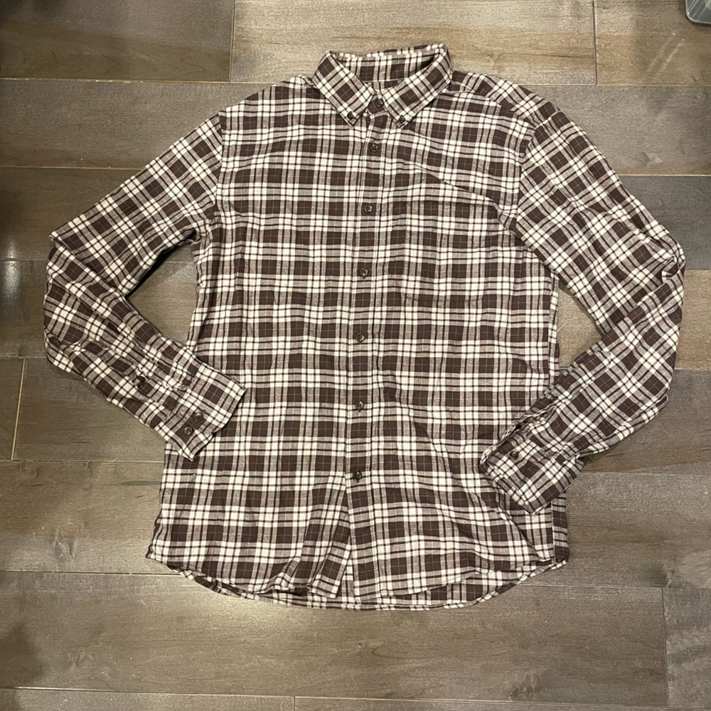 Uniqlo Plaid Oxford Button Up